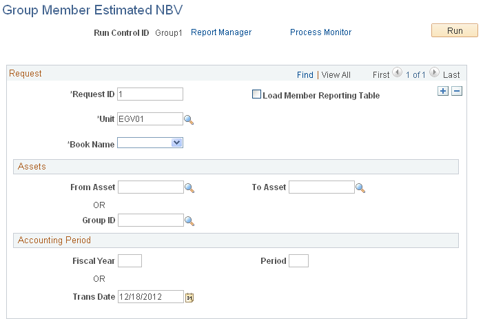Group Member Estimated NBV page