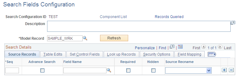 Search Fields Configuration