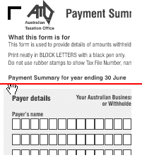 ATO Payment Summary Form