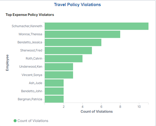 Top Expenses Policy Violators