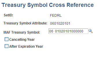 Treasury Symbol Cross Reference page