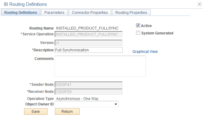 Add Routing Name INSTALLED_PRODUCT_FULLSYNC page