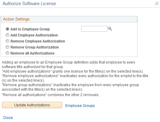 Authorize Software License page