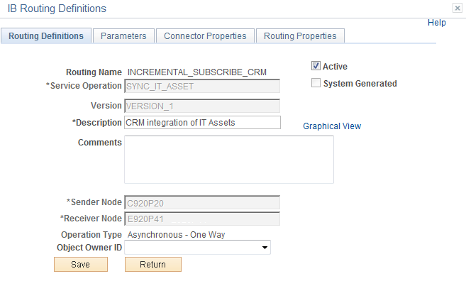 Routing Name (INCREMENTAL_SUBSCRIBE_CRM) added - Routing Definitions Page
