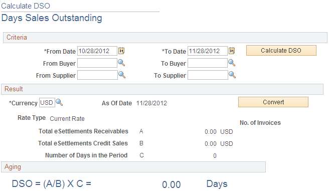 Calculate DSO - Days Sales Outstanding page