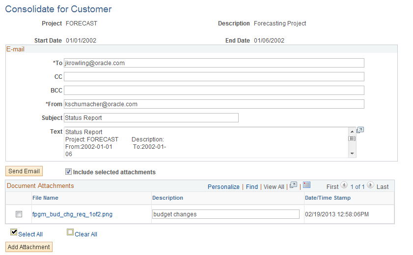 Consolidate for Customer page