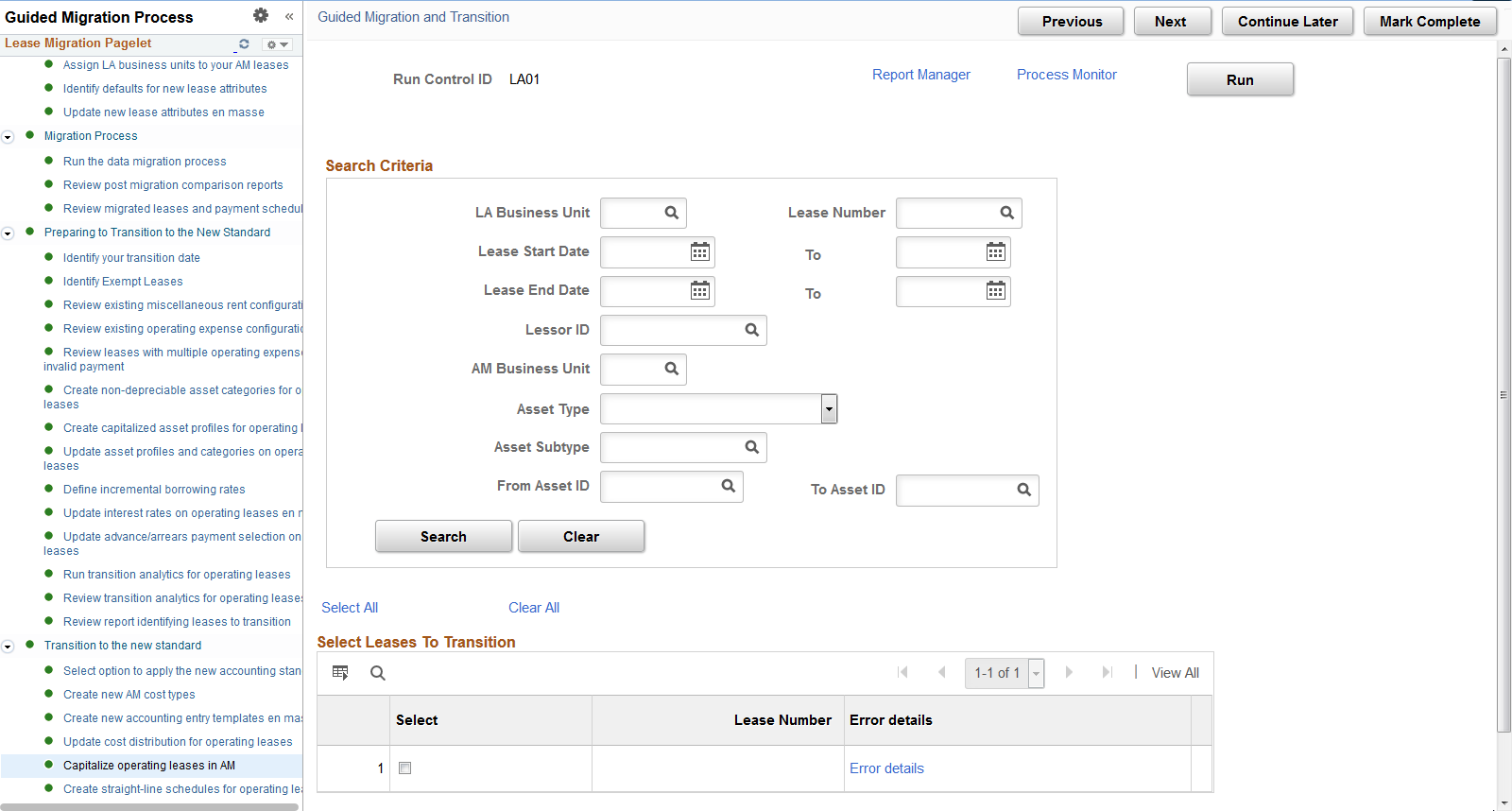 Capitalize Operating Leases in AM page