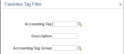 Favorites Tag Filter page (Classic)