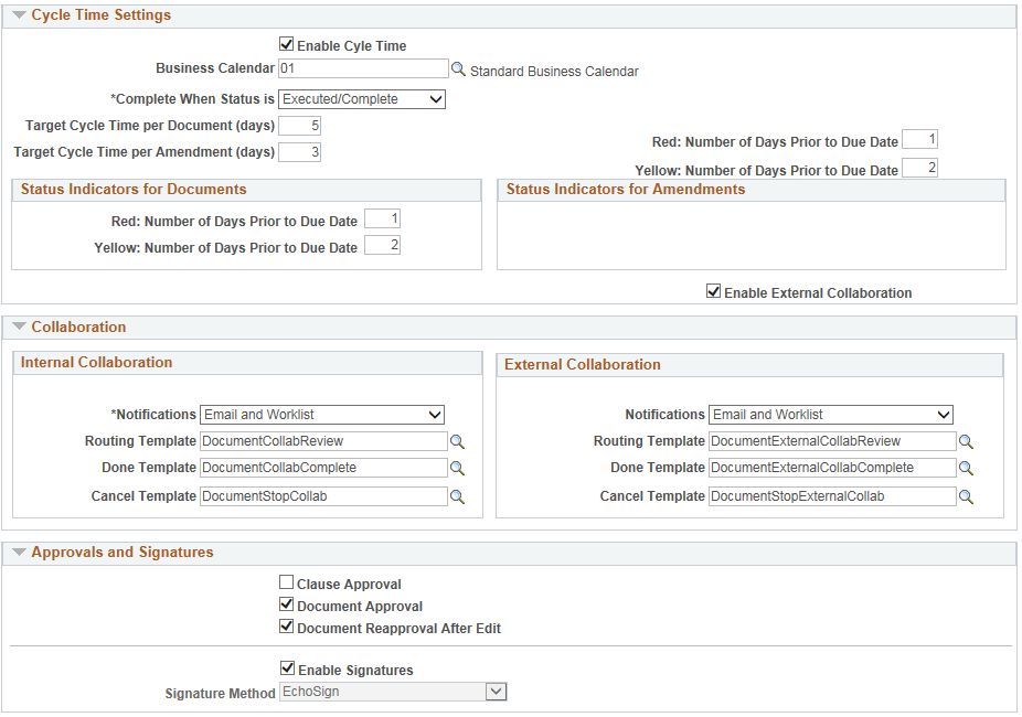 Installation Options - Supplier Contract Management page (3 of 3)