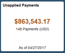 Unapplied Payments tile