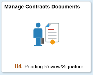 Manage Contract Documents tile