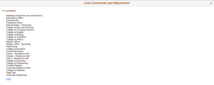 Line Comments and Attachments page