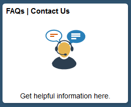 FAQs and Contact Us tile