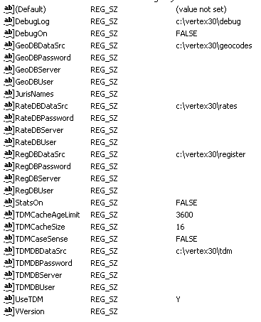 Vertex registry file