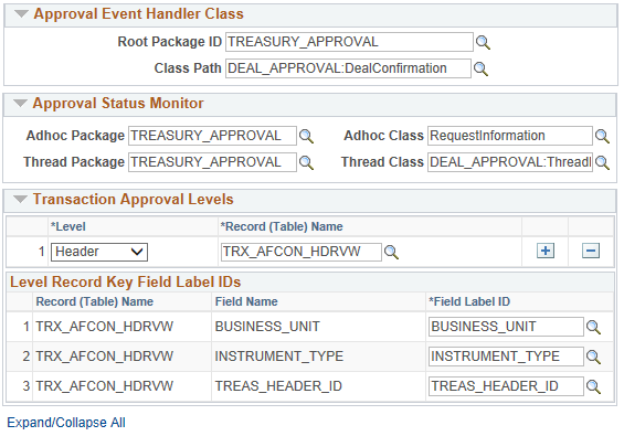 Register Transactions page for Deal Approvals (2 of 2)
