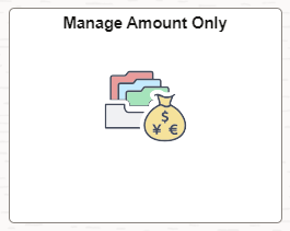 Manage Amount Only tile