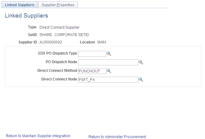 'A linked supplier with the Direct Connect Supplier type is used to connect to a supplier's website.