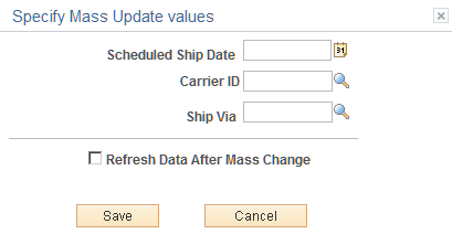 Specify Mass Update Values