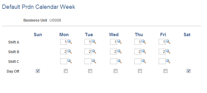 Default Prdn Calendar Week page