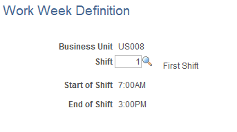 Work Week Definition page