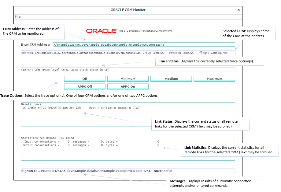 CRM Monitorの表示の図 CRM Monitorの表示の図