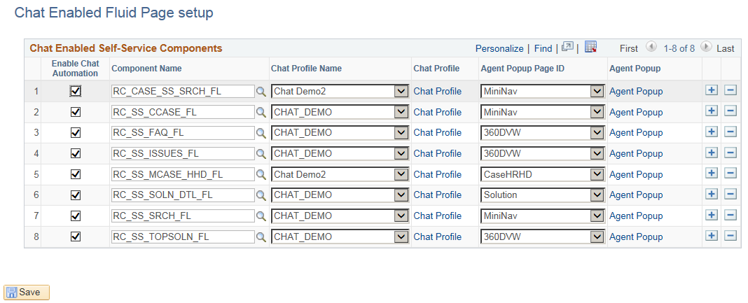 Chat Enabled Fluid Page setup