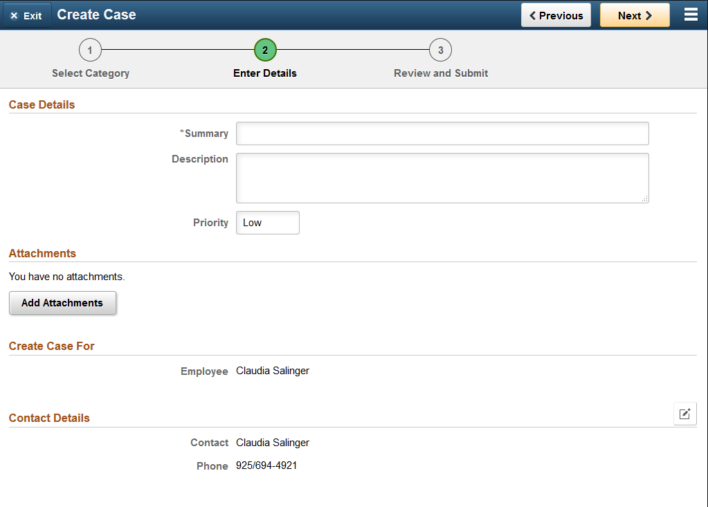 (Tablet) Enter Details Page - Employee
