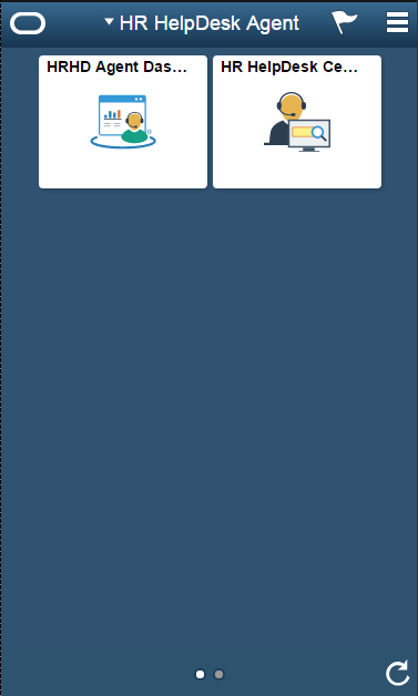 HR Helpdesk Agent Homepage (smartphone)