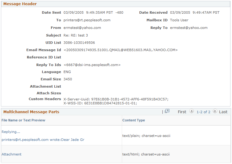 Message Details page (2 of 2)
