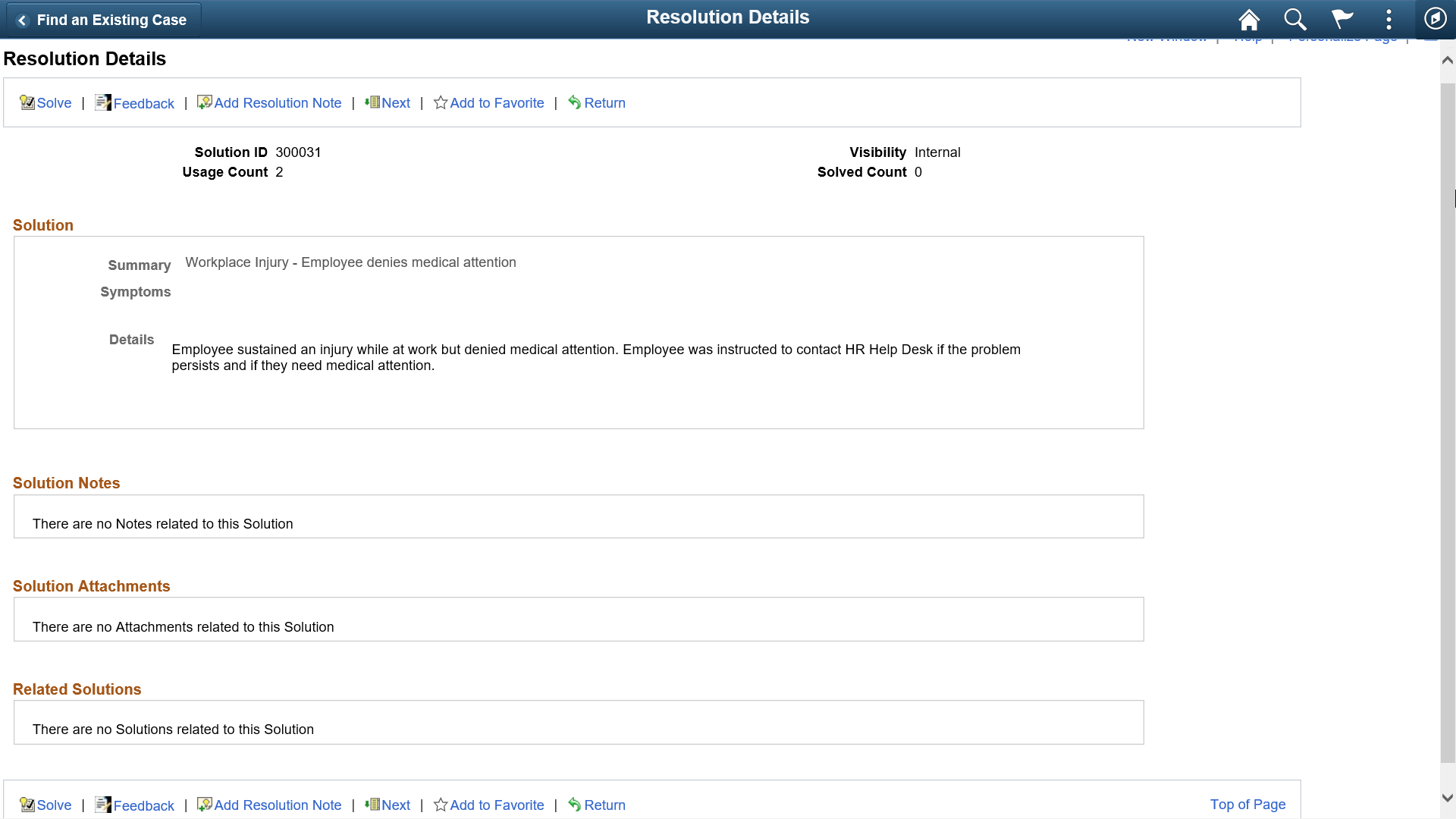 Resolution page