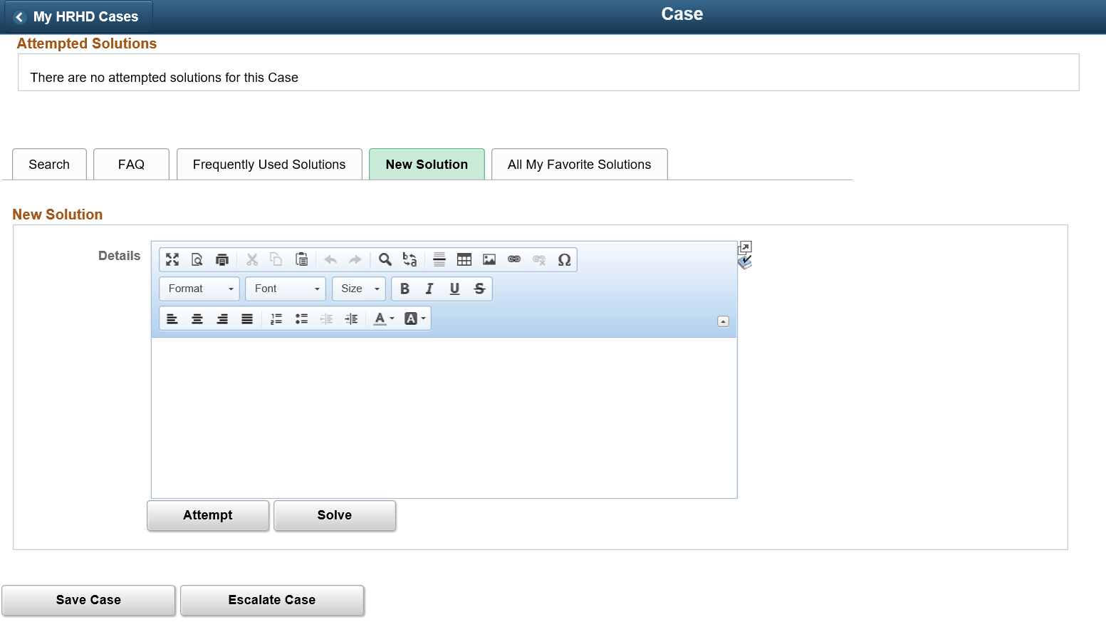 New Solution page