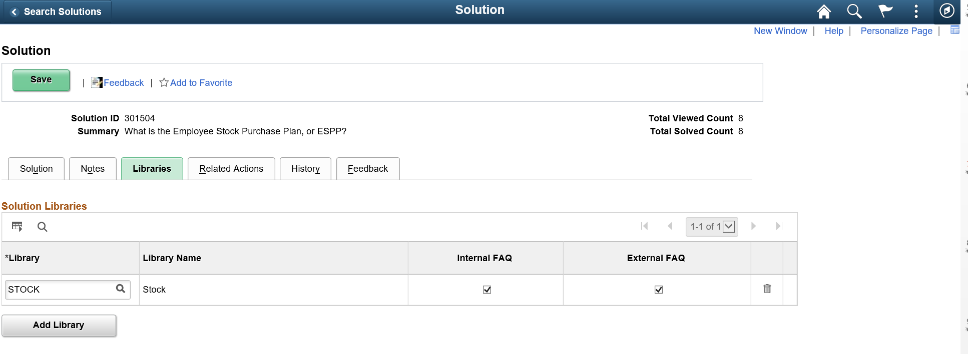 Libraries page