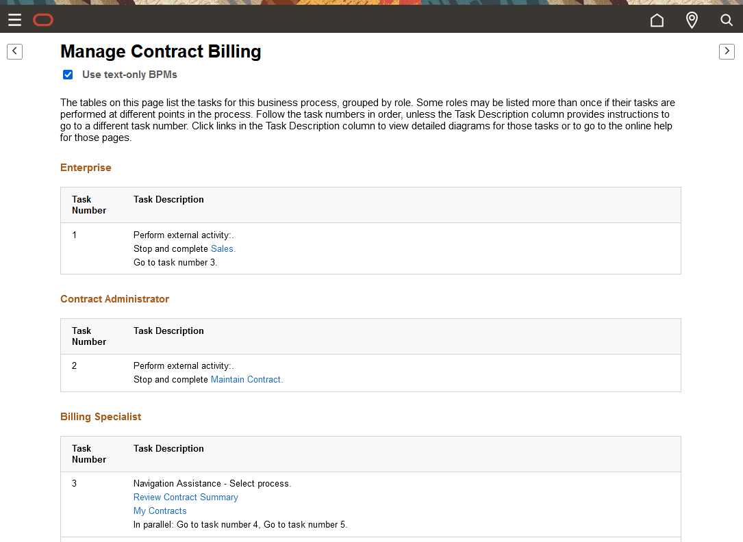 Text-only BPM page