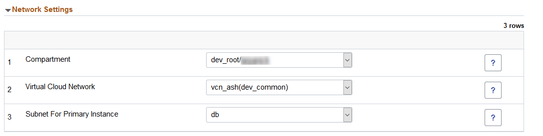 Network Settings section