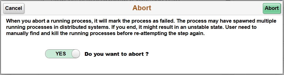 Abort Modal window