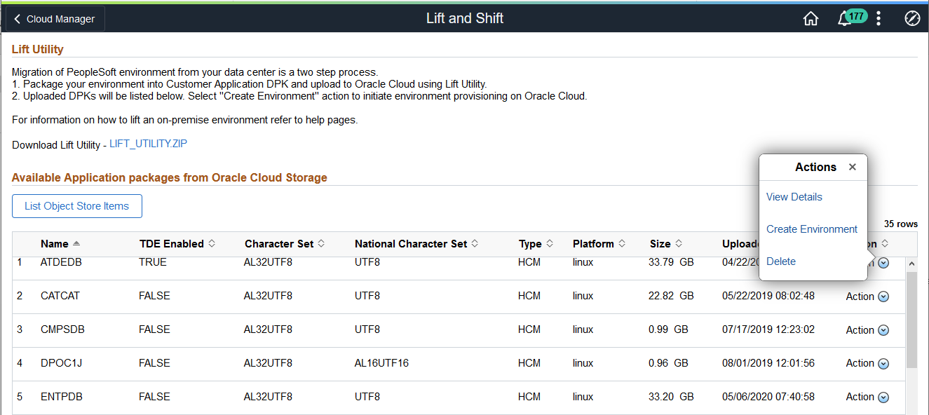 Lift and Shift page