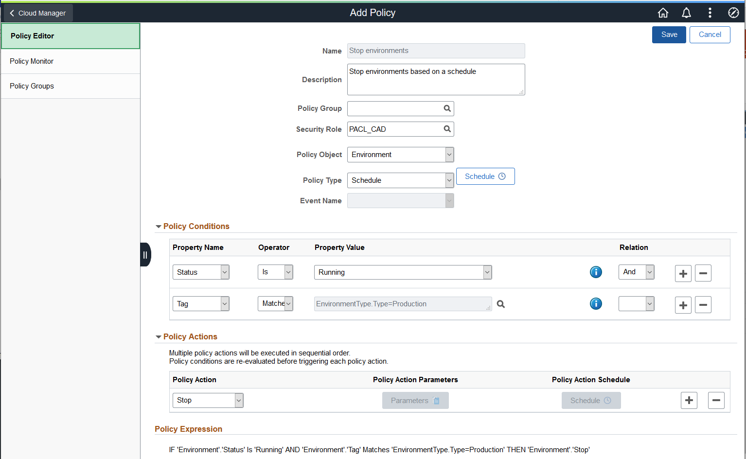 Example Edit Policy