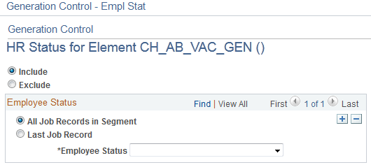 <>HR Status for Element <name> page