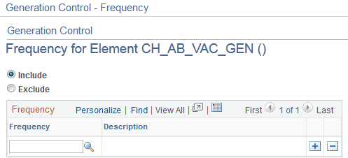 <>Generation Control - Frequency for Element <name> page
