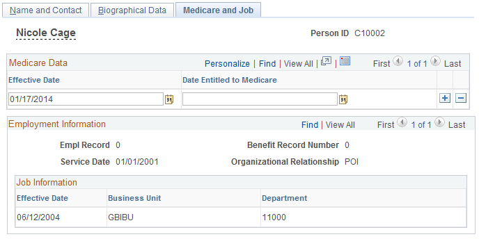 Medicare and Job page