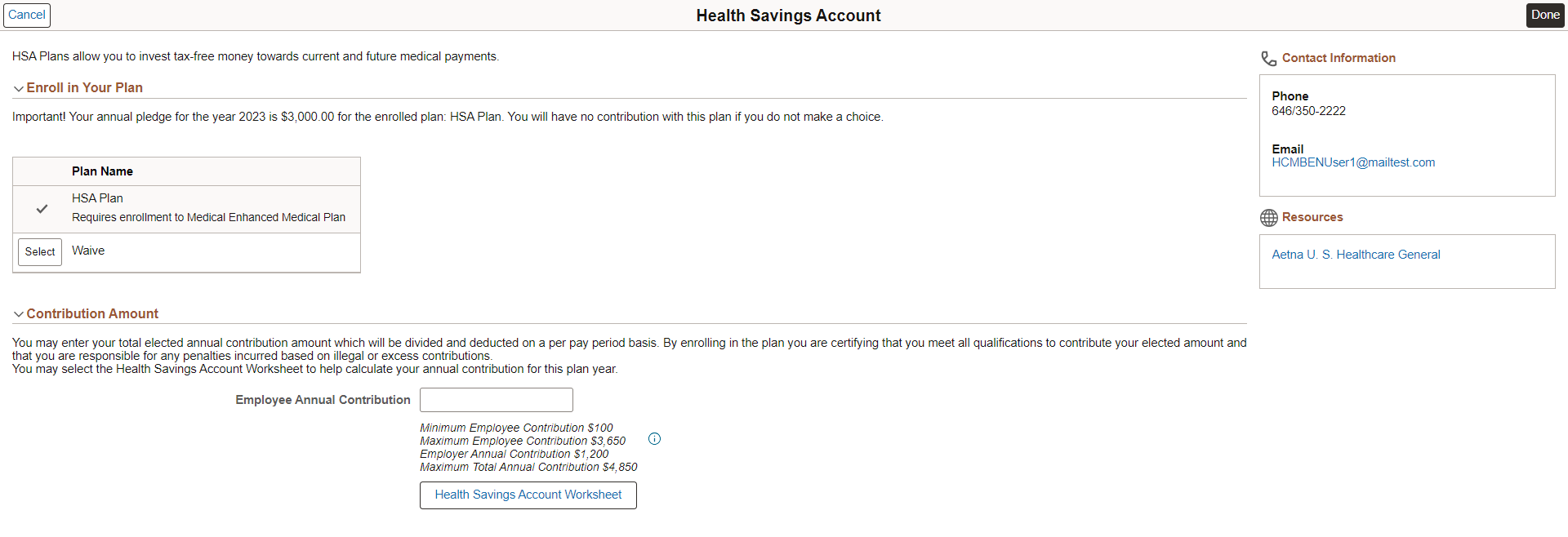 Health Savings Account Page