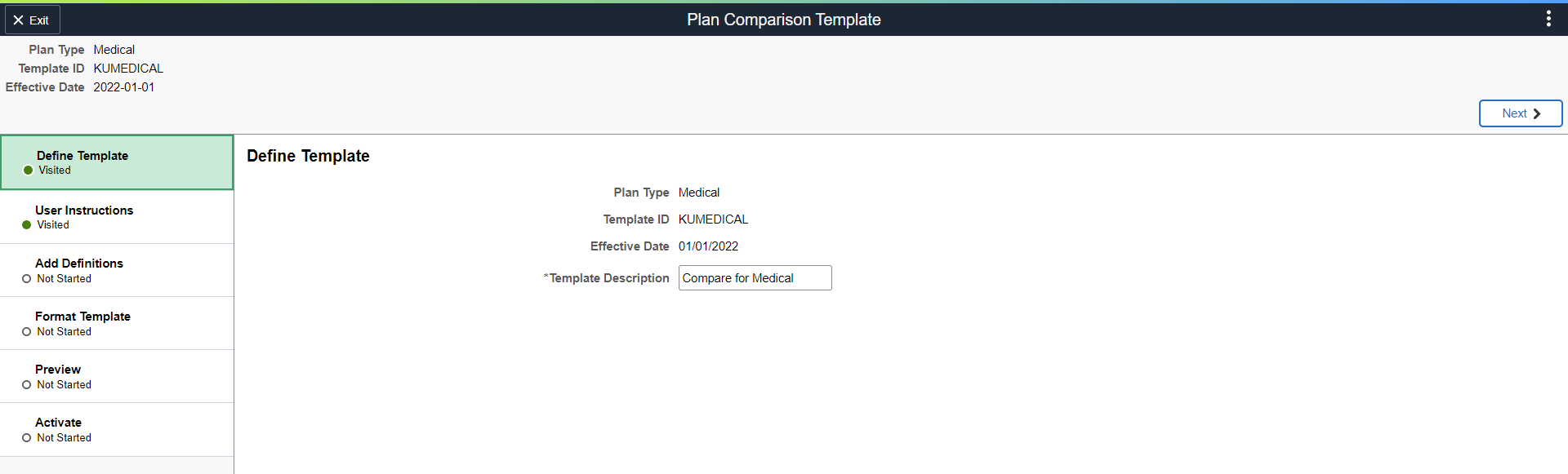 Plan Comparison Template Activity Guide