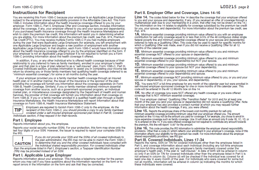 Form 1095-C_IRS Instructions