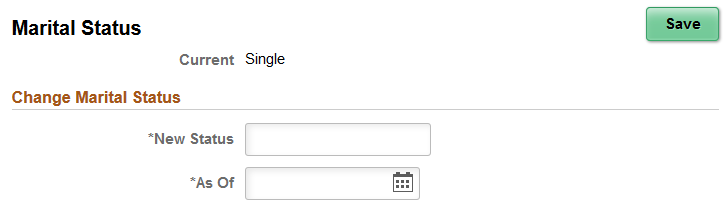 Marital Status page