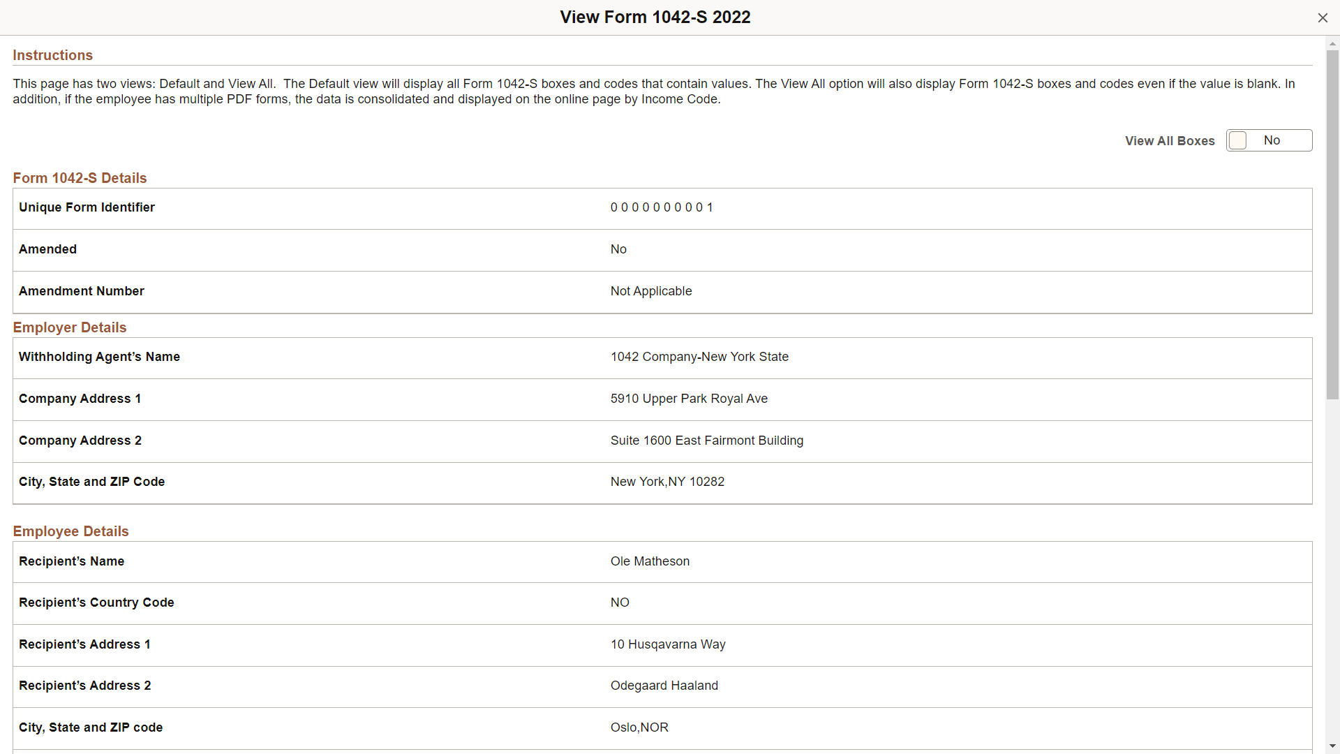 <>View Form 1042-S <Year> page in screen reader mode