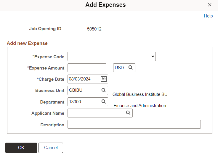 Add Expenses Page