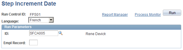 Step Increment Date page