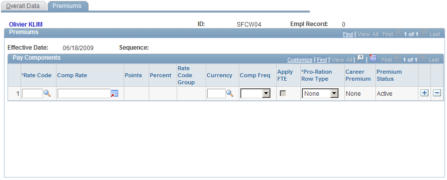 Premiums page