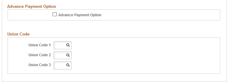 Payee Parameters page (2 of 2)