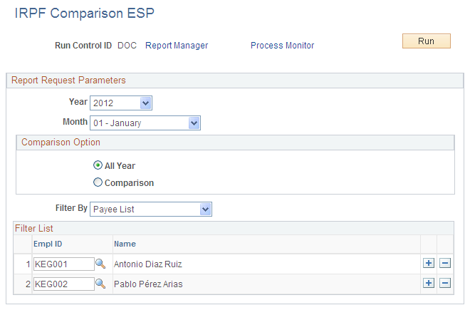 IRPF Comparison ESP page